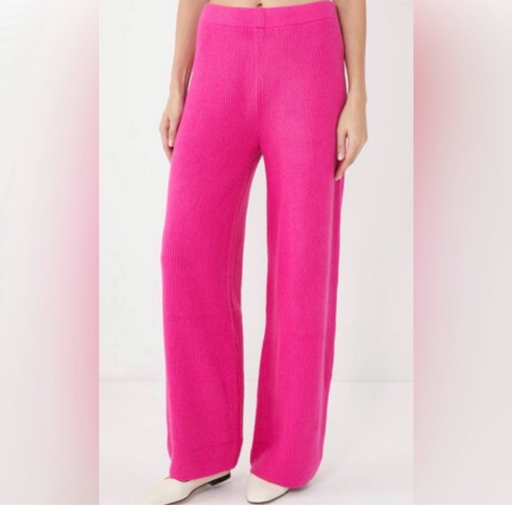 GAP Fuchsia Wide-Leg Knit Pants - Picture 3 of 6